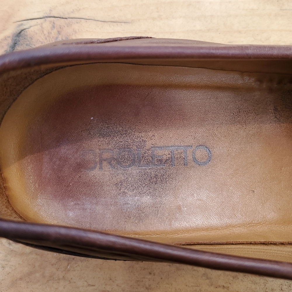 BROLETTO Italian Loafers. Men's Size 12. Brown Leather. GPWC. - Picture 9 of 10
